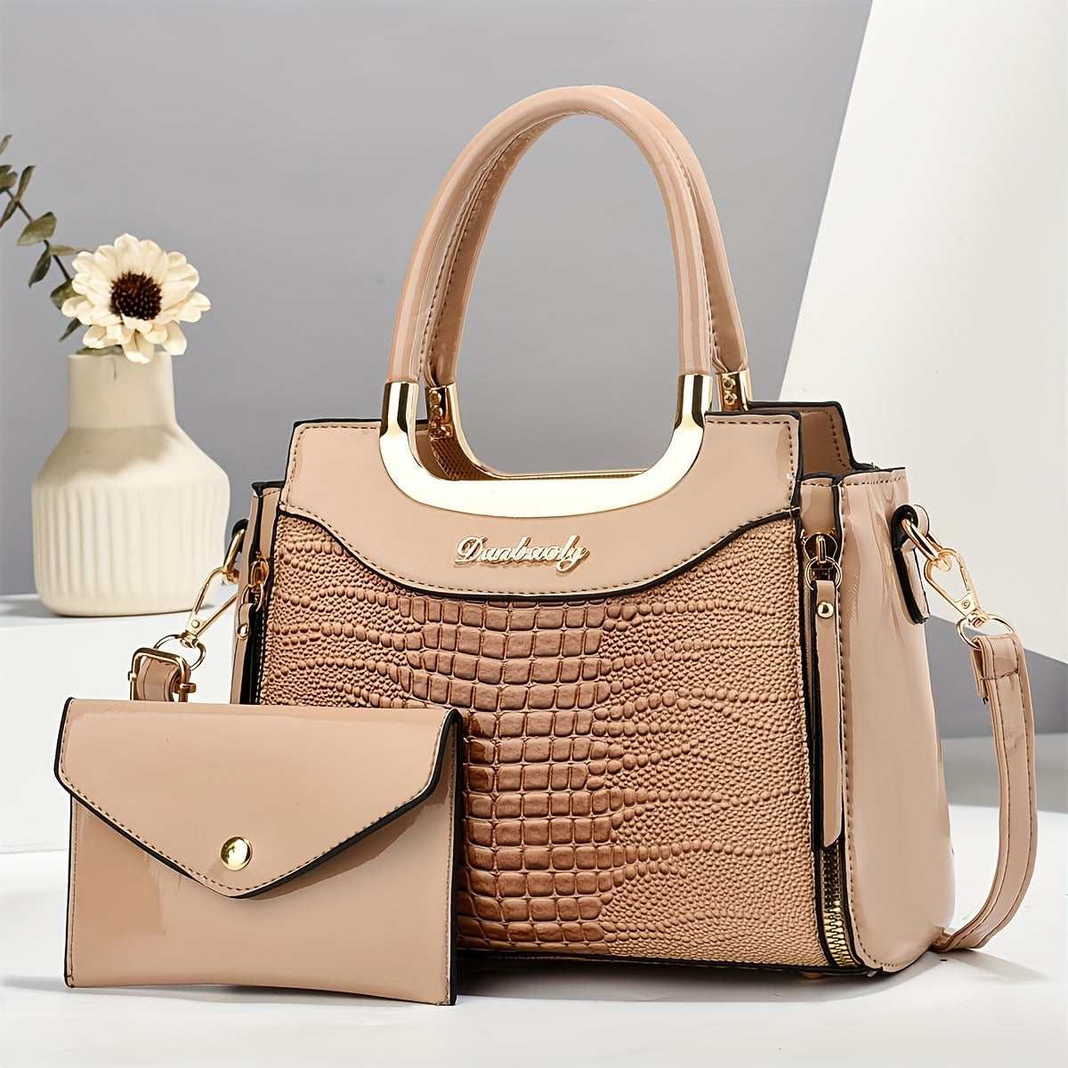 Satin Golden Handbag