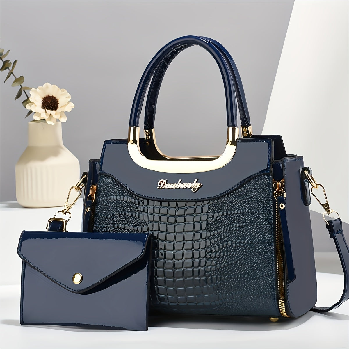 Satin Golden Handbag