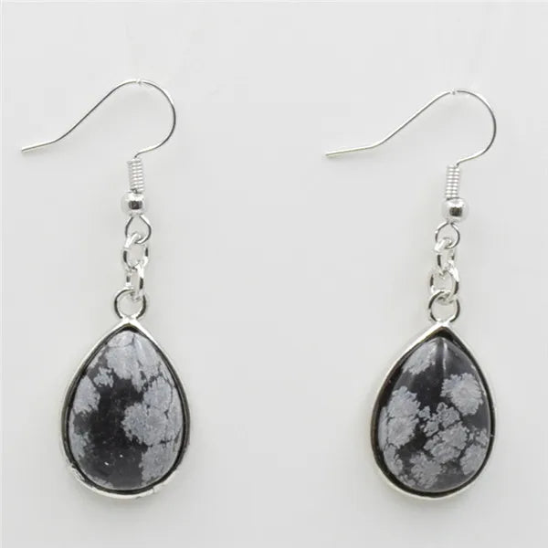 Women Stone Water Drop Earrings