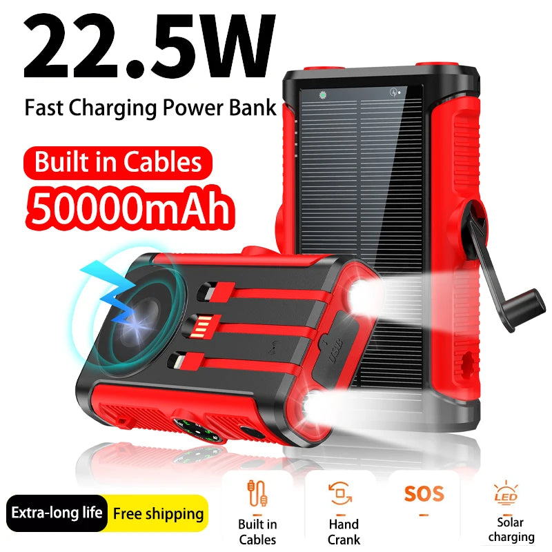 50000Mah Solar Power 22 5W