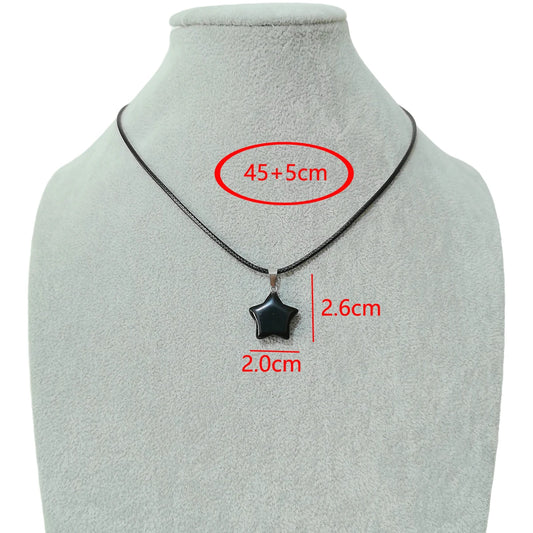 Pentagram Star Crystal Pendant Necklace