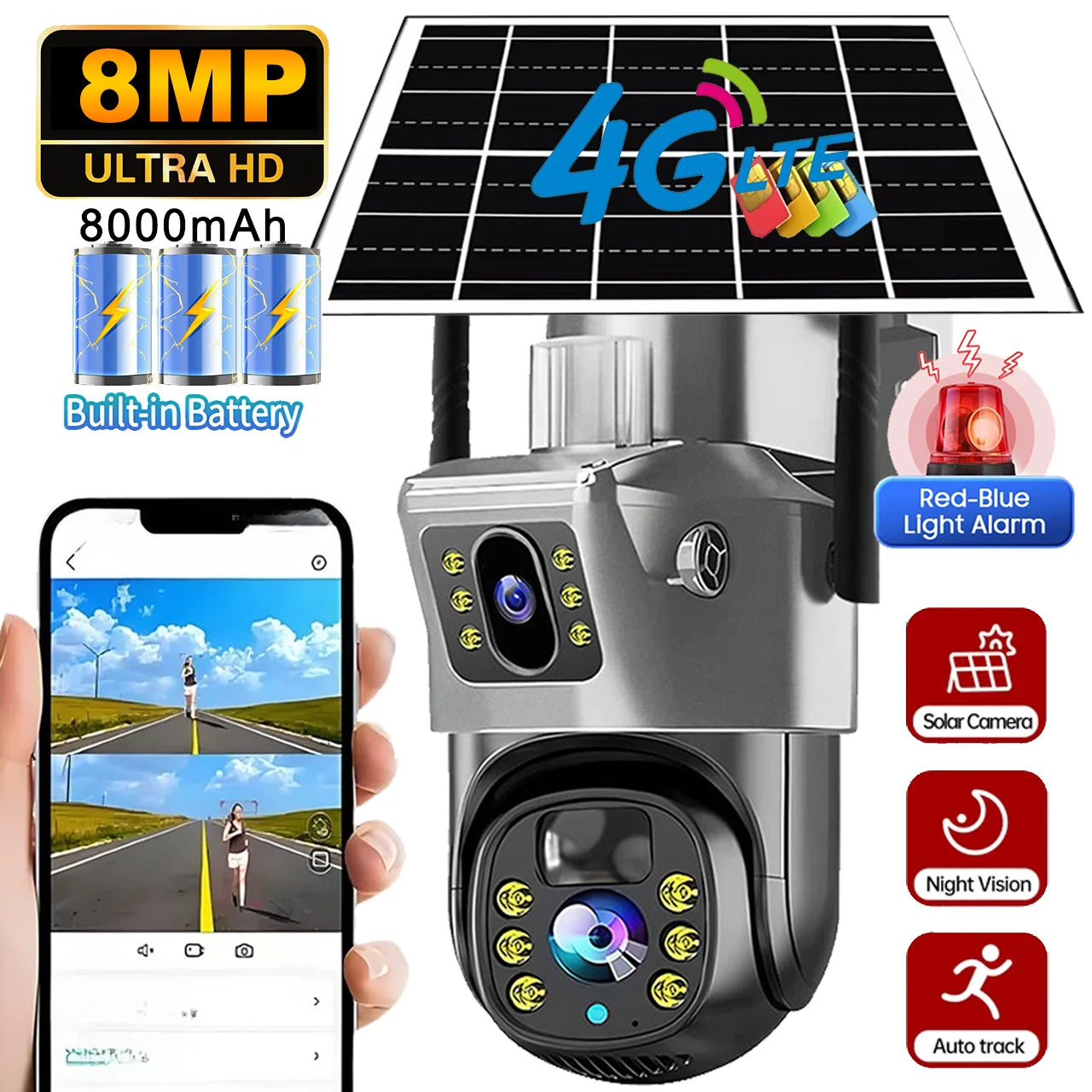 V380 Pro Wifi Solar Camera