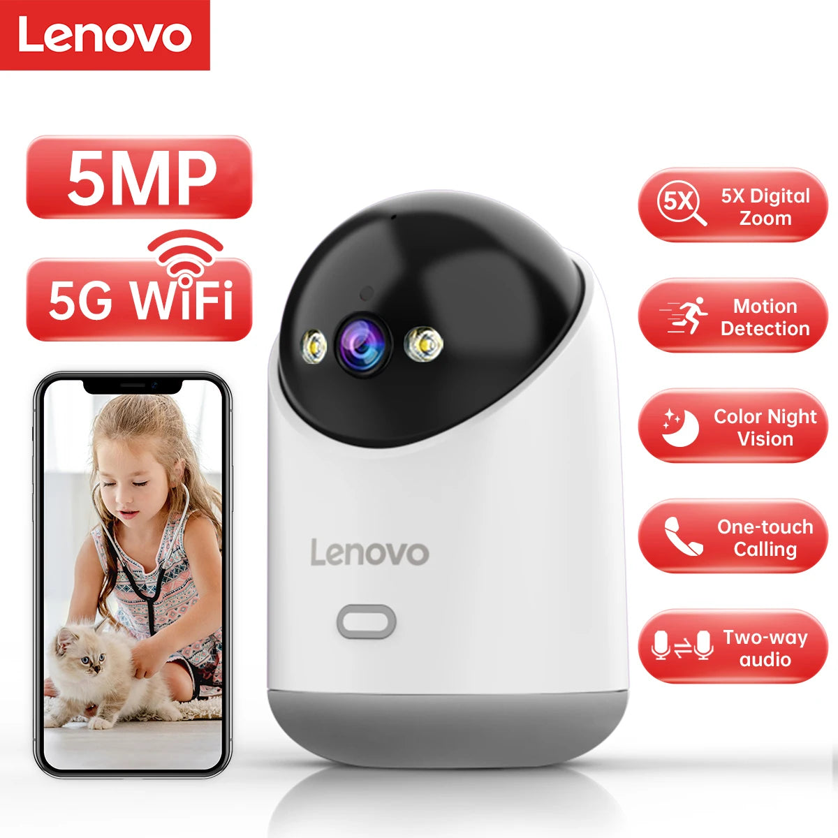 Lenovo 5Mp Wifi Camera Smart