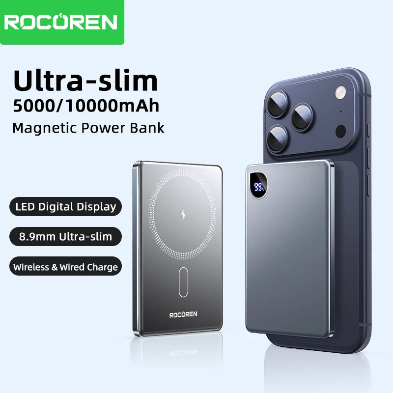 Rocoren 10000Mah Magnetic 5000Mah Power