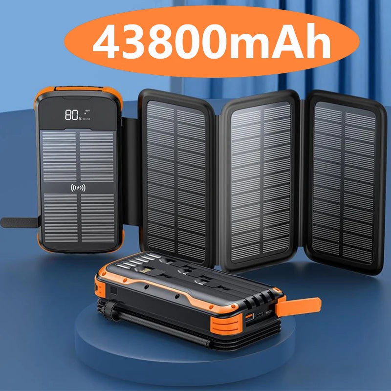 43800Mah Solar Power With 4