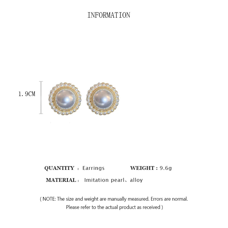 Delicate Imitation Pearl Stud Earrings