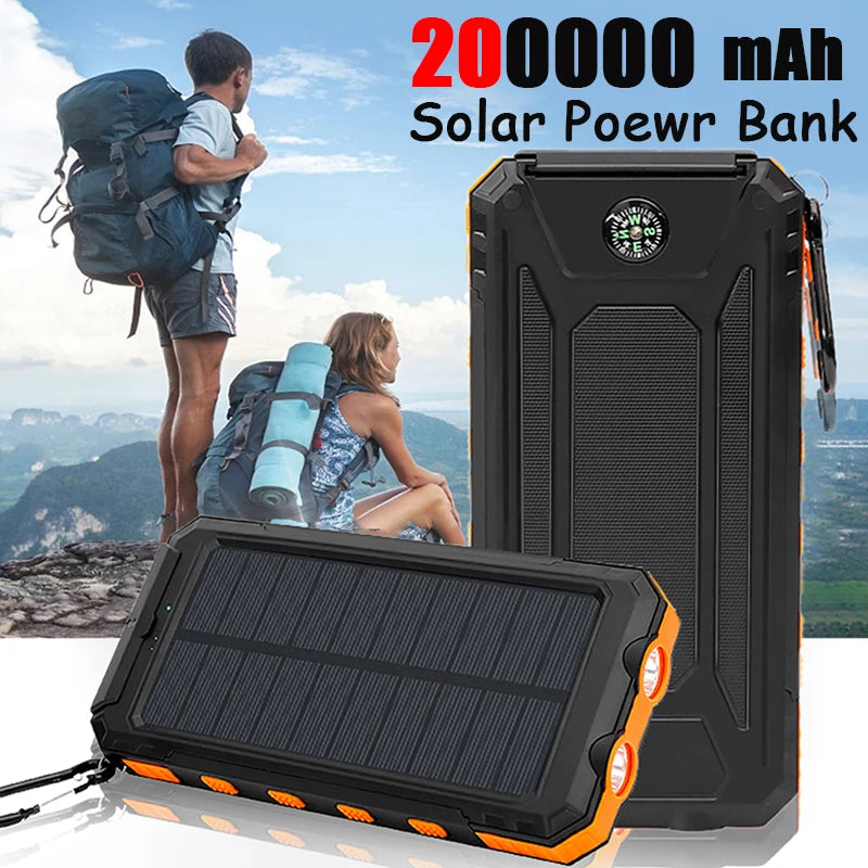 200000Mah Solar Power Portable High