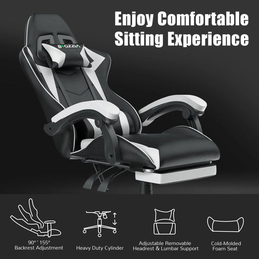 Gaming Chair With Footrest Gamer