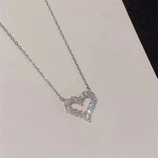 Kpop Crystal Hollow Love Pendant