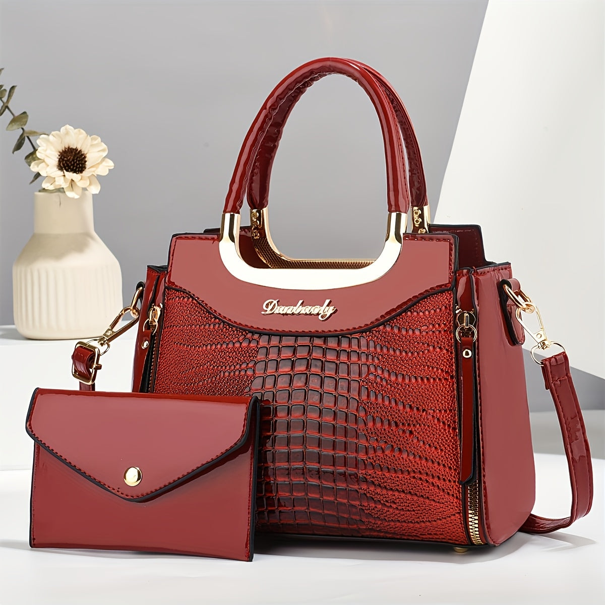 Satin Golden Handbag