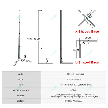 Heightening 180Cm Smart Floor Lamp