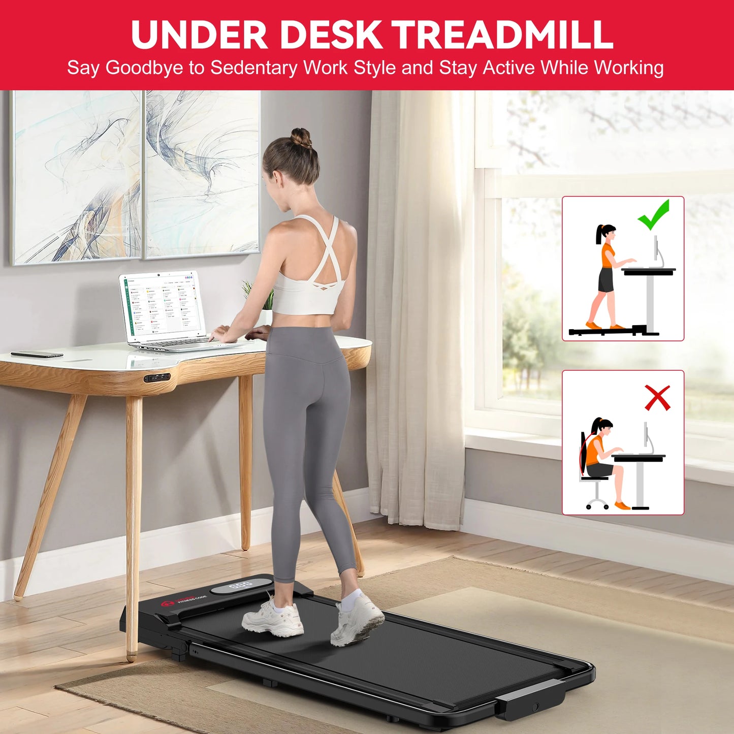 Bigzzia Walking Pad Treadmill 3