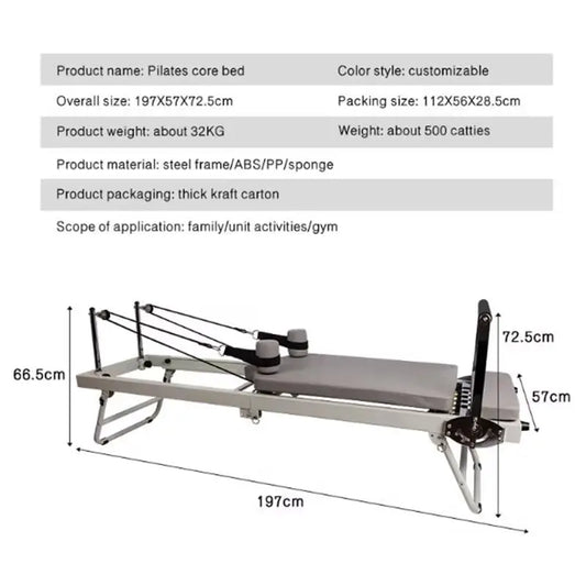 Pilates Reformer Yoga Exercise Machine