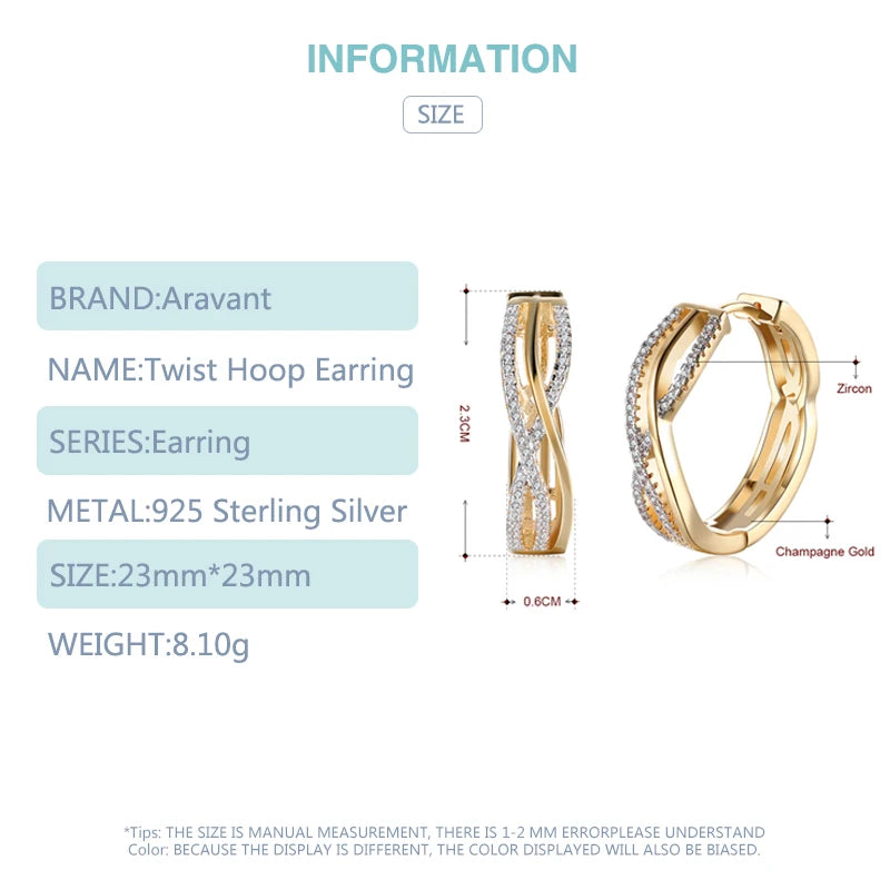 925 Silver 24Mm 18K Gold