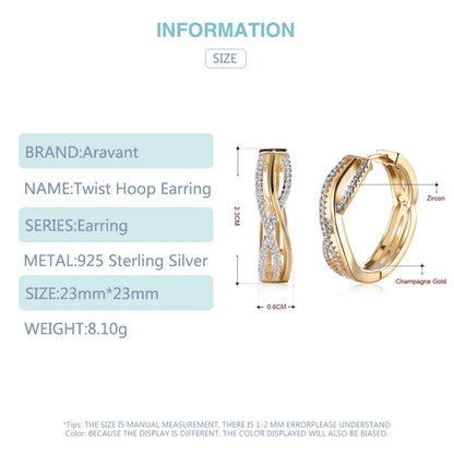 925 Silver 24Mm 18K Gold