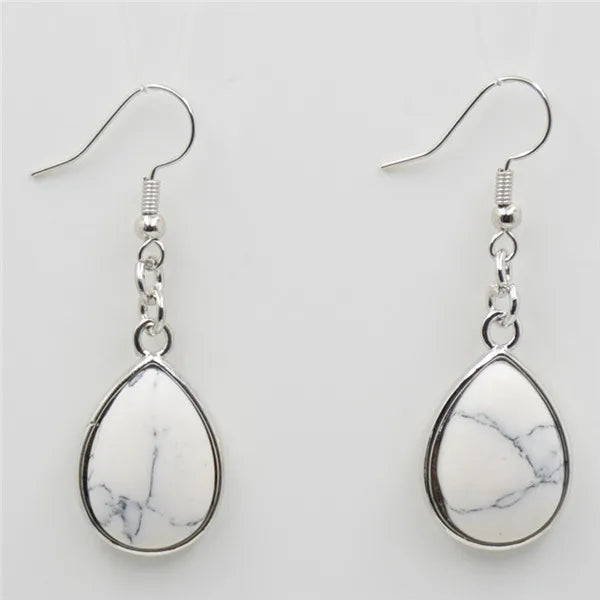 Women Stone Water Drop Earrings