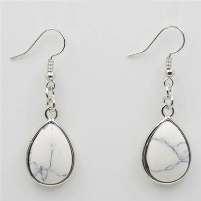 Women Stone Water Drop Earrings