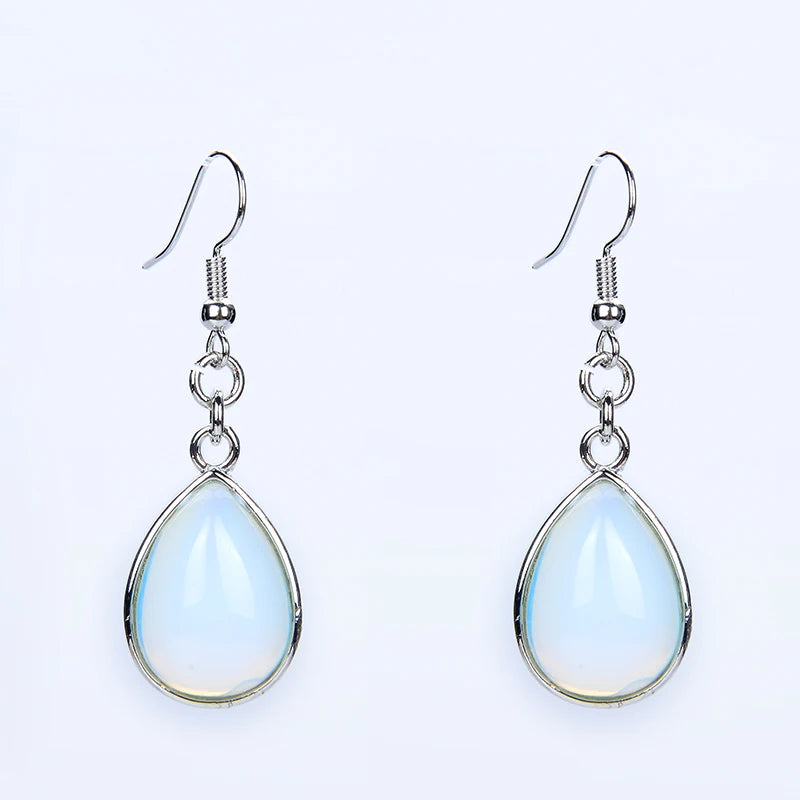 Women Stone Water Drop Earrings
