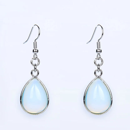 Women Stone Water Drop Earrings