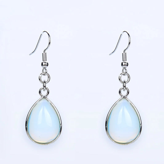 Women Stone Water Drop Earrings