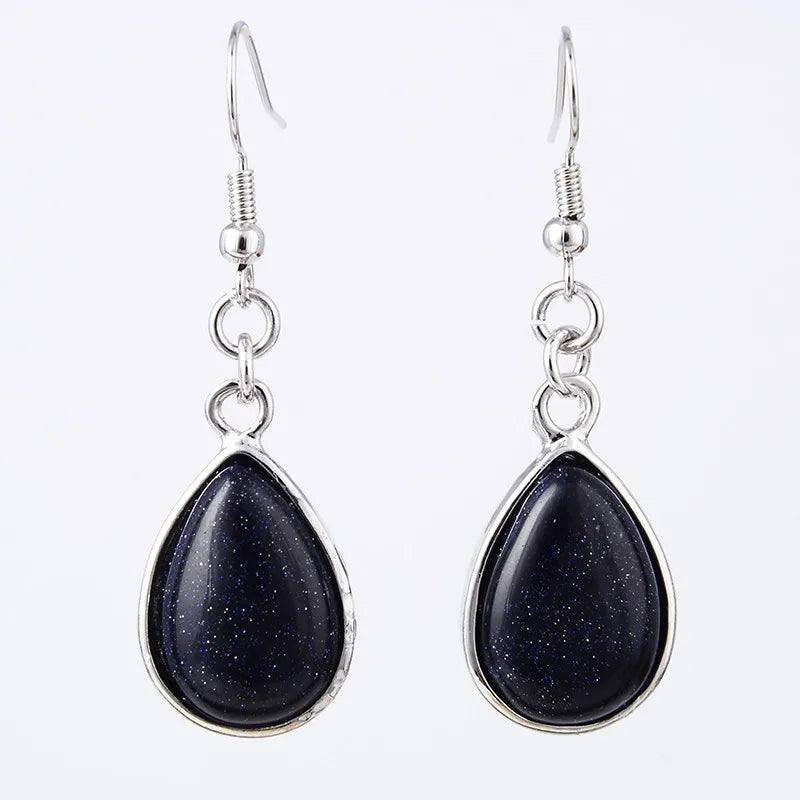 Women Stone Water Drop Earrings