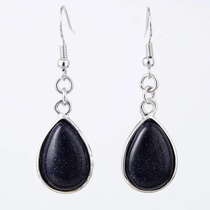 Women Stone Water Drop Earrings