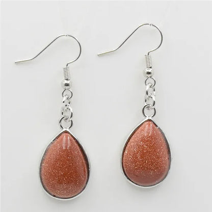 Women Stone Water Drop Earrings