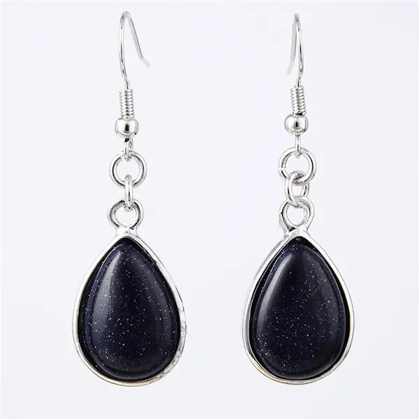 Women Stone Water Drop Earrings