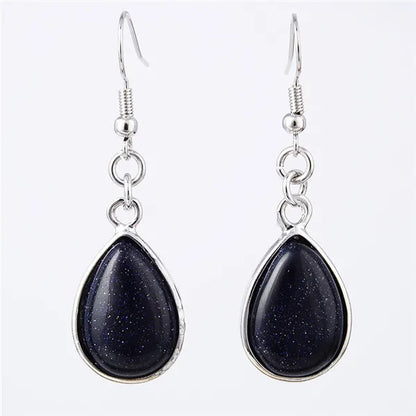 Women Stone Water Drop Earrings