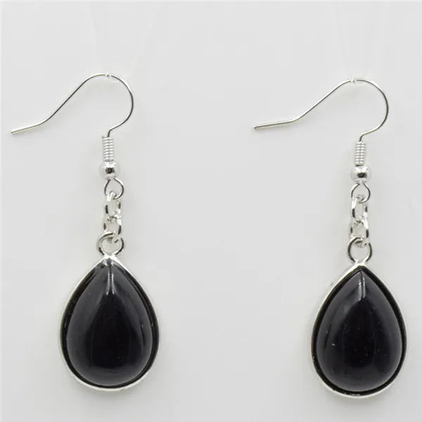 Women Stone Water Drop Earrings