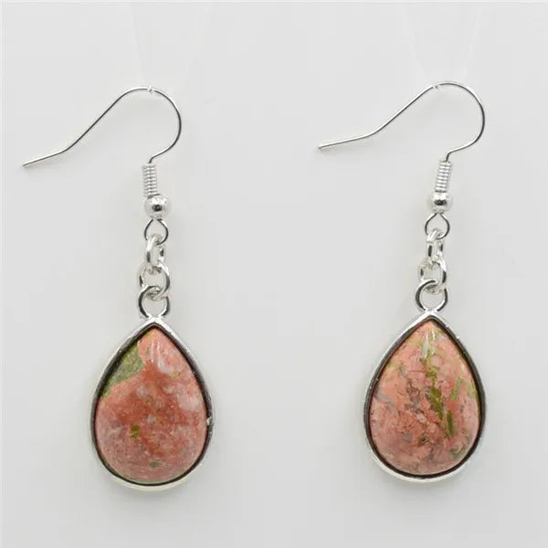 Women Stone Water Drop Earrings