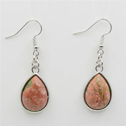 Women Stone Water Drop Earrings