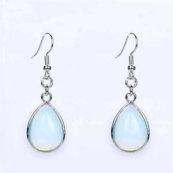 Women Stone Water Drop Earrings