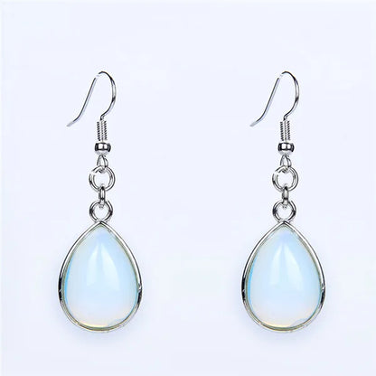 Women Stone Water Drop Earrings