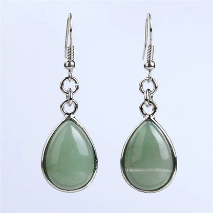 Women Stone Water Drop Earrings