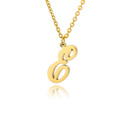 Dainty Initial Letter Necklaces Gold