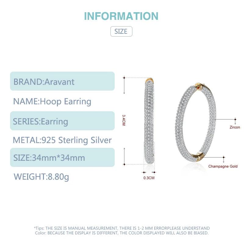 925 Silver 34Mm 18K Gold