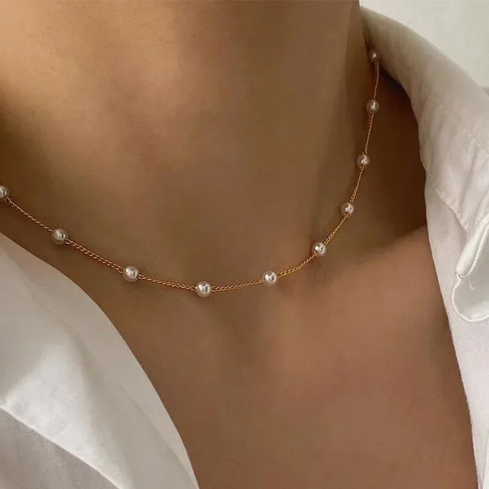 Pearl Dainty Adjustable Double Layer
