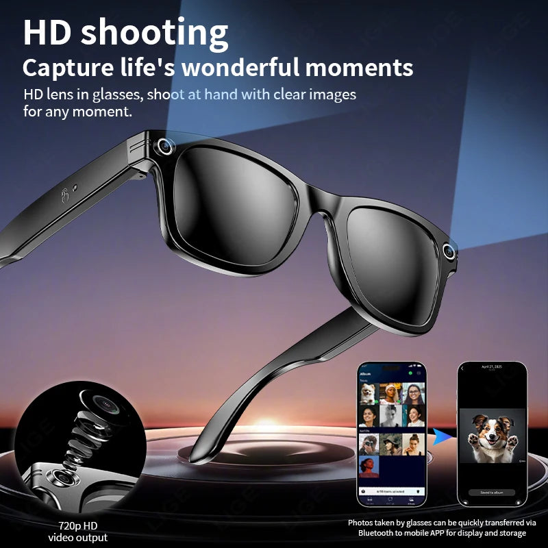Lige Camera Smart Sunglasses Video