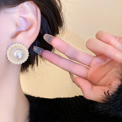 Delicate Imitation Pearl Stud Earrings