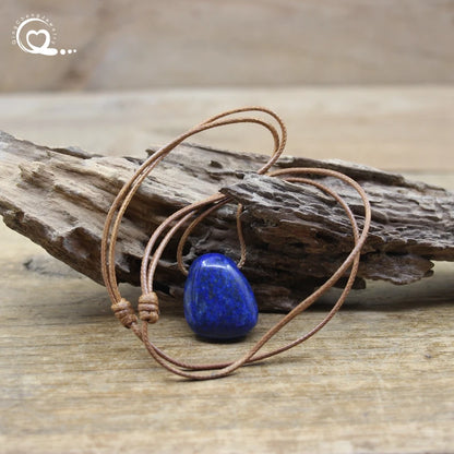 Natural Stone Nugget Pendant Necklace