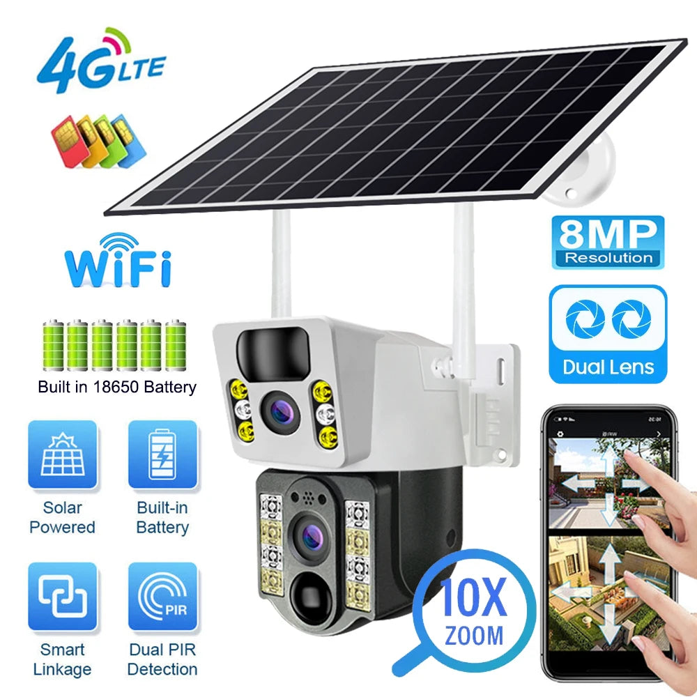 8Mp 4K Wireless Solar Camera