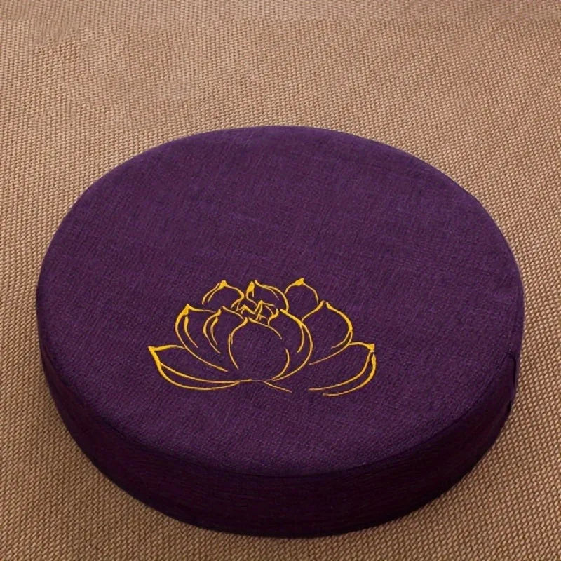 Handmade Embroidered Round Meditation Cushion