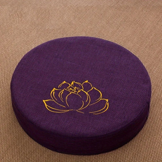 Handmade Embroidered Round Meditation Cushion