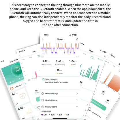 Smart Rings Steps Heart Rate