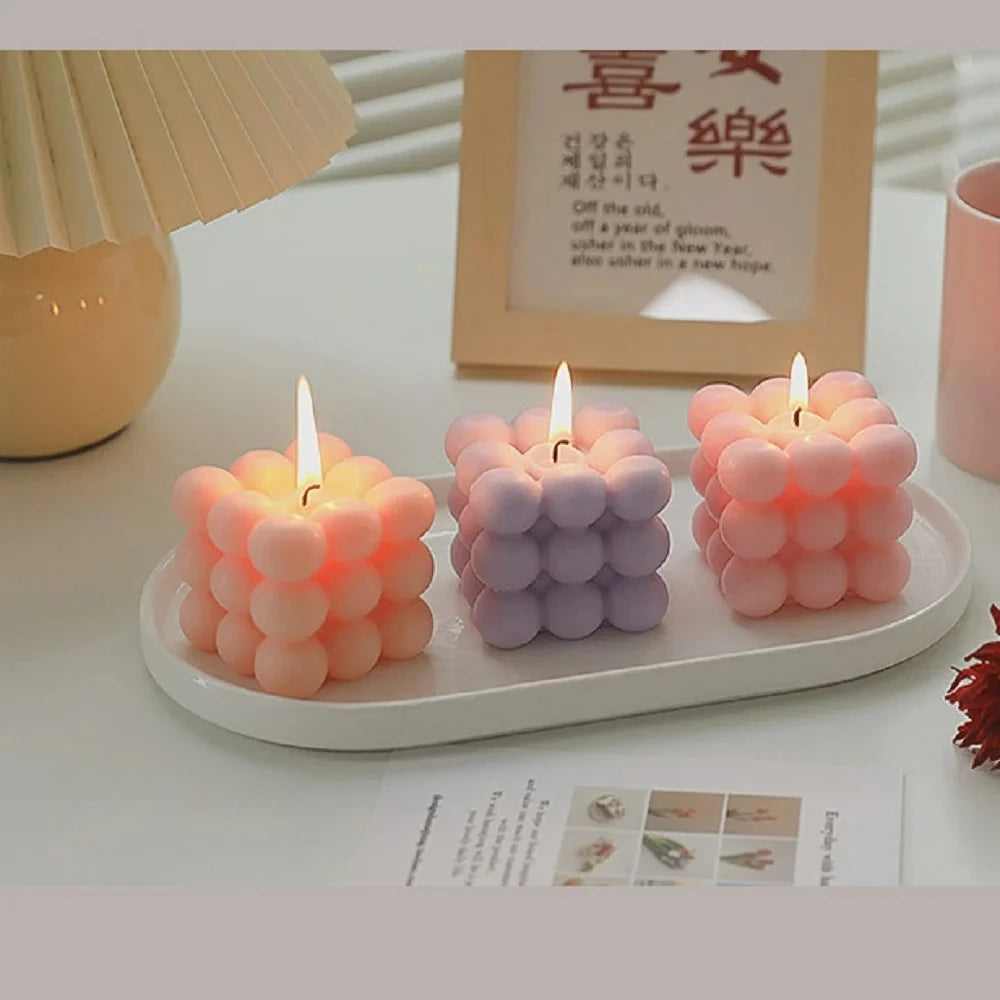 Ins Bubble Cube Shaped Candle