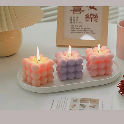 Ins Bubble Cube Shaped Candle