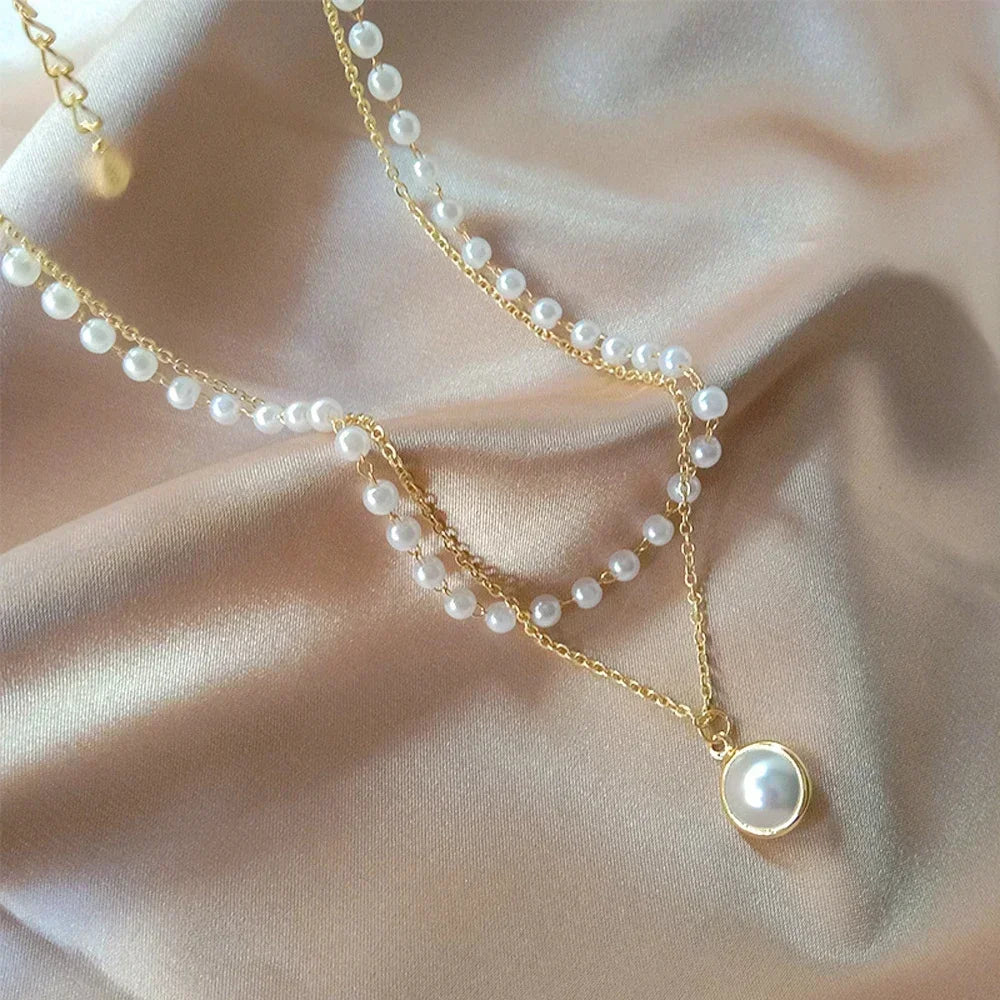 Pearl Dainty Adjustable Double Layer