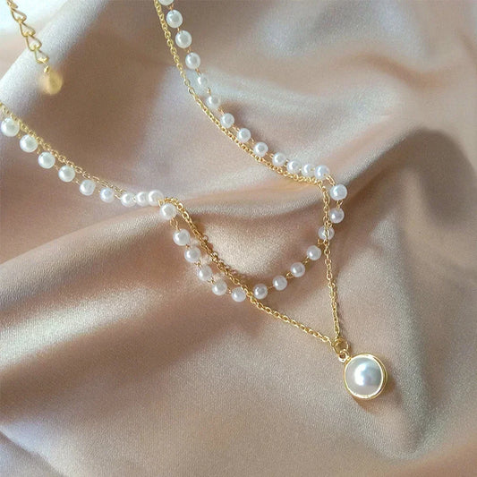Pearl Dainty Adjustable Double Layer