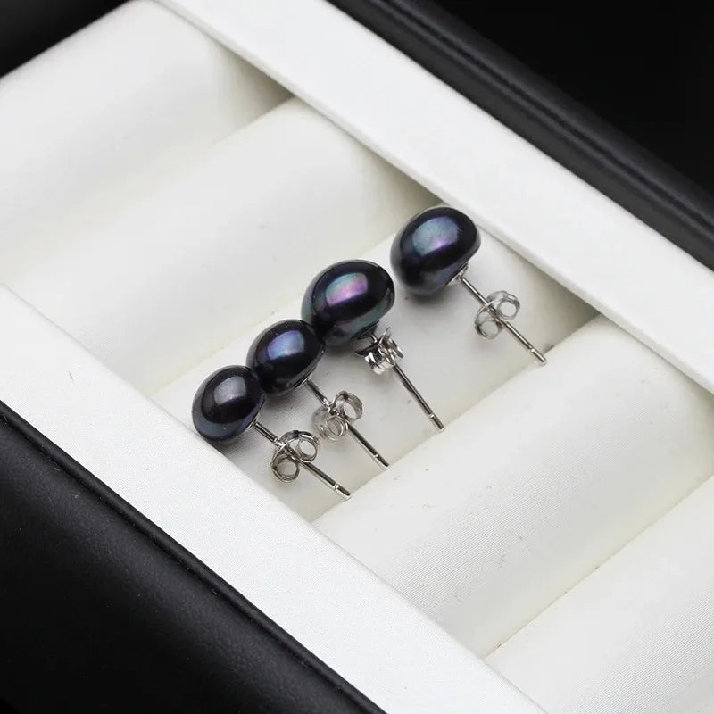 Genuine Freshwater Pearl Stud Earrings